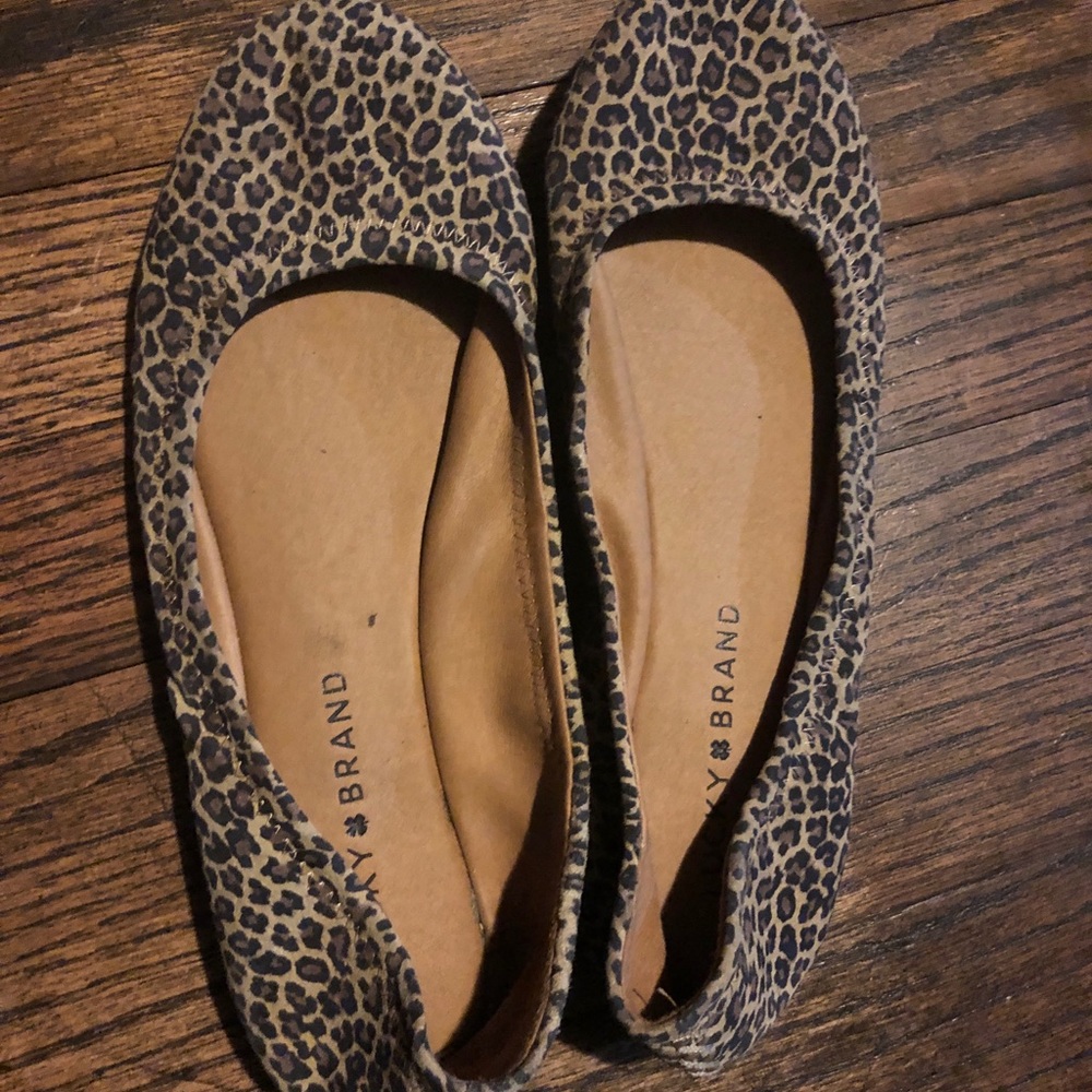 Cheetah Lucky Brand ballet slip on size 7.5